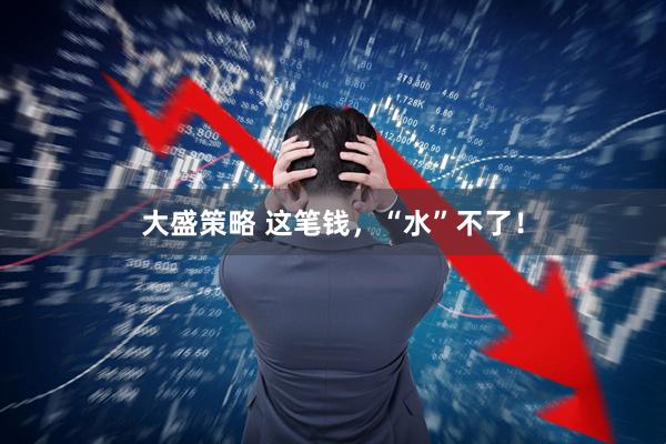 大盛策略 这笔钱，“水”不了！