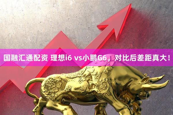 国融汇通配资 理想i6 vs小鹏G6，对比后差距真大！